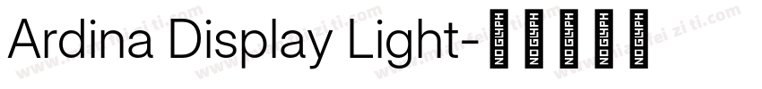 Ardina Display Light字体转换
